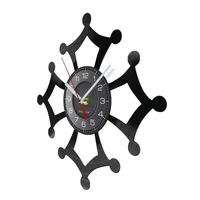 Occitania Symbol Occitane Cross Vintage Vinyl Record Wall Clock Croix Occitane Wall Art Home Decor Silent Non ticking Wall Watch 2