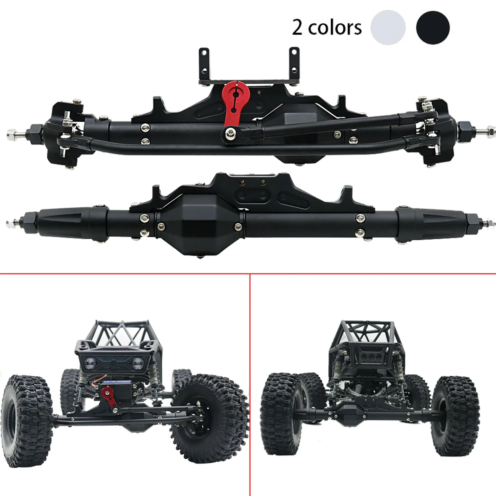 Fram-/Afturásar fyrir RC Crawler 1/10 - Axial SCX10 ás