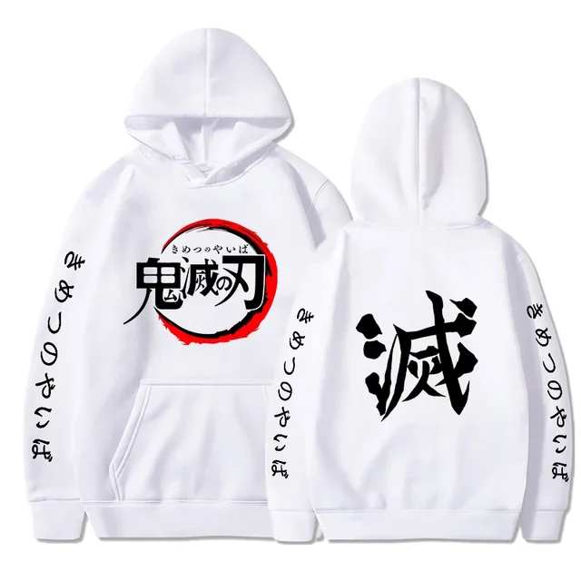 Demon Slayer Hoodies Men Fashion Letter Graphic Printed Sweatshirts Women Casual Harajuku Streetwear Hooded Pullover Sudaderas 1