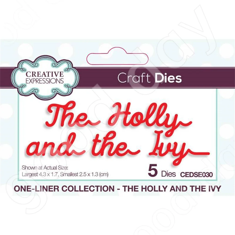 

2022 Christmas New Arrival The Holly and the Ivy Craft Metal Cutting Dies Scrapbook Diary Decoration Embossing Template Handmade