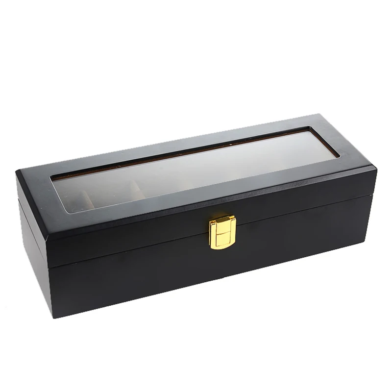 Wooden 6/10/12 Grids Luxury Watch Holder Boxes For Men and Women Glass Top Jewelry Organizer Stroge Cases Clock Gifts Boxes