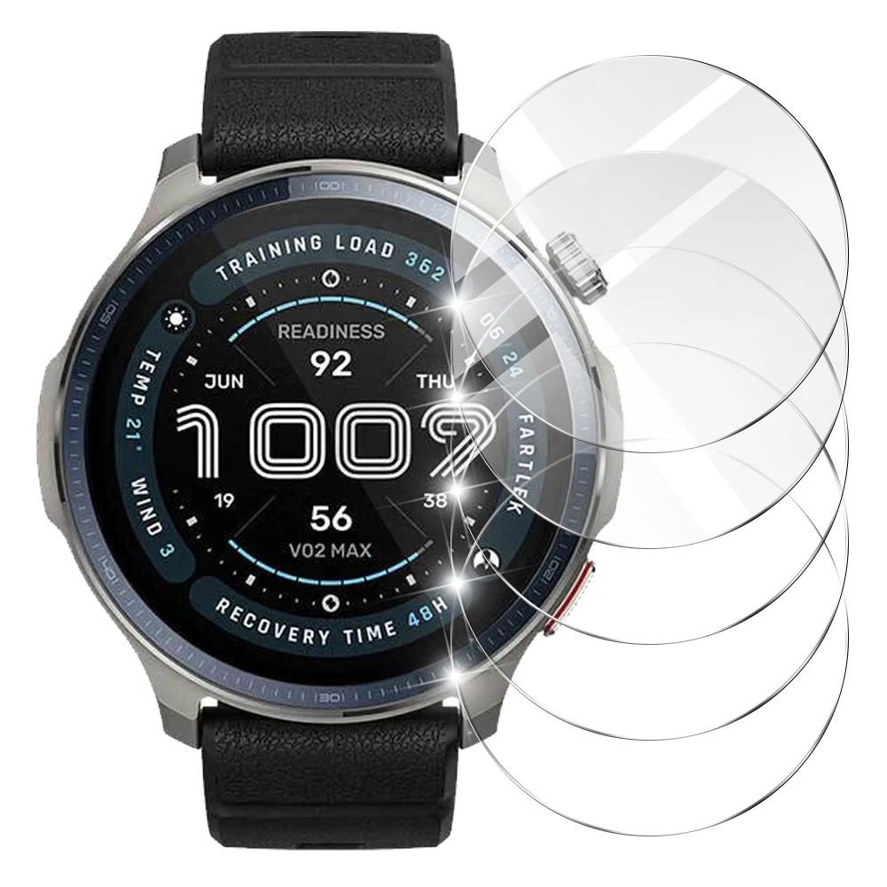 9H Tempered Glass for Amazfit Balance 2, Premium Screen Protector Durable HD Clear Anti-scratch Protection Film Accessories