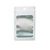 100pcs Matte Black White Mylar Flat Zip Lock Plastic Package Bags Smell Proof Aluminum Foil Plastic Zip Bag Pouches with Window 4