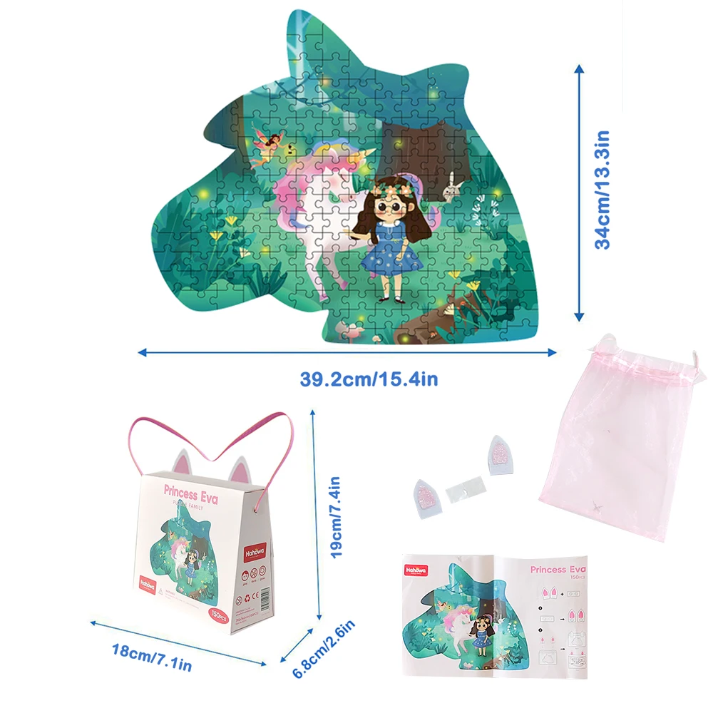 Unicorn Puzzle Cartoon Girls Princess Jigsaw Puzzle Diy Child Irregular Animal Educational Games Toys Xmas Gifts For Kids jigsaw puzzles educational puzzles mini jigsaw puzzle