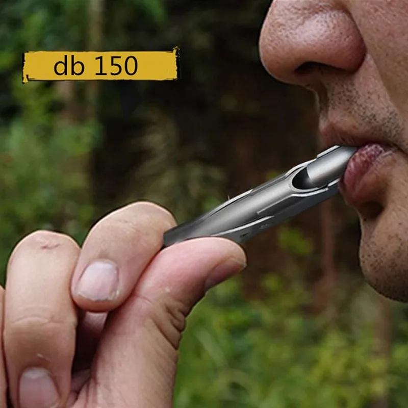 Outdoors High Decibel Portable Keychain Whistle Stainless Steel Double Pipe Emergency Survival Whistle Multifunction Tools whistle keychain mini whistle survival whistle metal whistle soccer whistle sport whistle sports whistle horror scream whistle