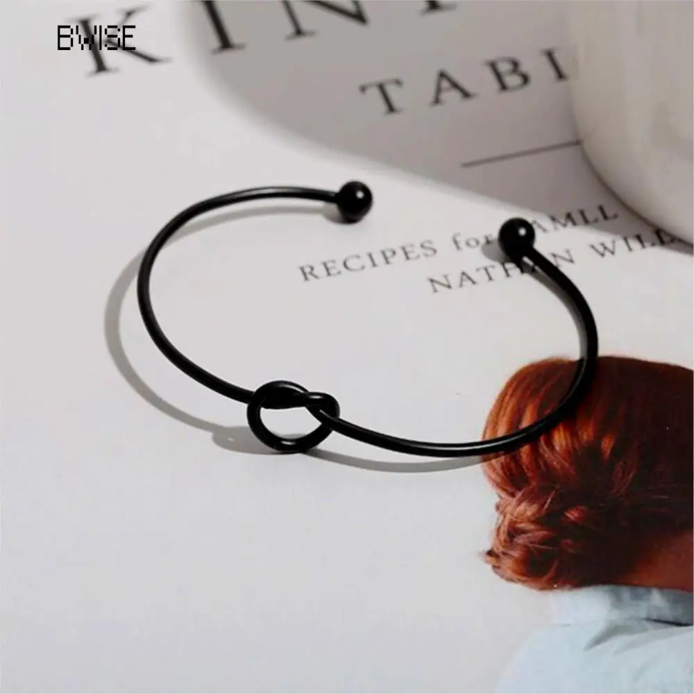 Stainless Steel Bracelets Vintage Men's Fashion Woven Twist Texture Bangles For Women Jewelry Statement Streetwear Goth Gifts