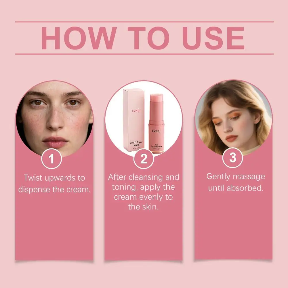 Collagen Skincare Stick Portable Pink Beauty Stick Hydrating Collagen Pink Stick Solid Moisturizi Face Cream Nourishin S7c3c2d6324ec422cad69f0153cd5a2fas