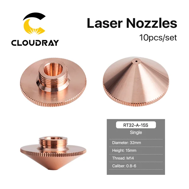 Cloudray 10PCS Raytools Dia.32mm H15 Caliber 0.8-6.0 Single/Double Layers Welding Laser Nozzles for Fiber Cutting CNC Machine 2