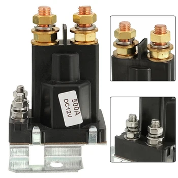 500A Electrical Relay Auto Starter Solenoid Car Relay 12V Terminal Car Starter Power Switch Interior Parts 1