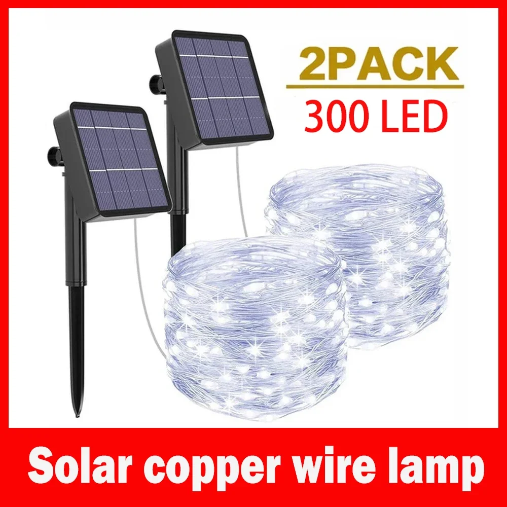 Solar LED Light Outdoor Festoon Lamp Garden Fairy Light String 1~2PC Waterproof Christmas Garland Yard Decoration 12m/22m/32m 100 leds crystal ball 5m 12m solar power supply led string light fairy light garland garden outdoor christmas decoration lamp