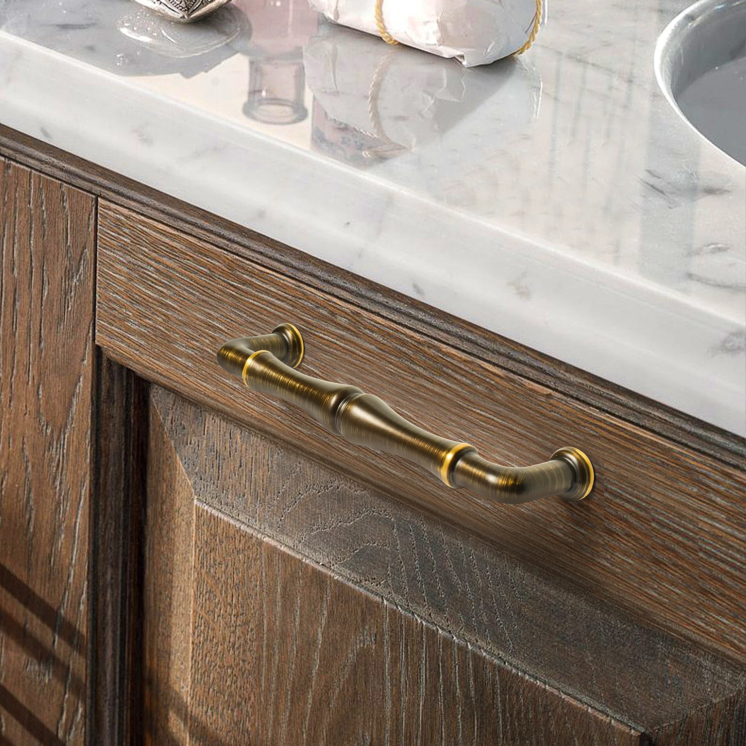 

Furniture Hardware Handles Brass Bronze Ancients Kitchen Cabinet Storage Durable Brushed Brass Cabinet Pulls Hardware Cupboard