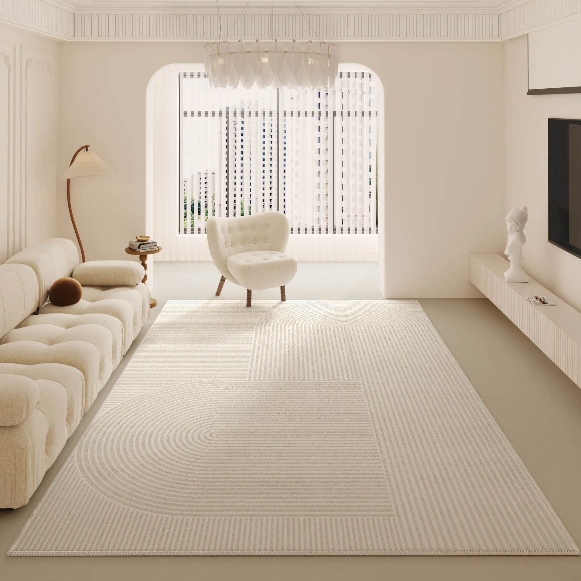 Living Room Circle Velvet TPR Modern Simple Household Bed Blanket Bedroom Carpet decorative carpet plush carpet imitated cashmere carpet coral velvet rug