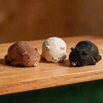Wooden Bear Figurine 1