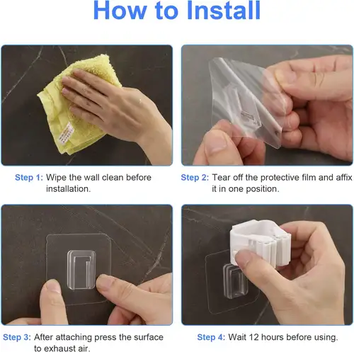 Multi-Purpose Hooks Adhesive Wall Hanging Mop Rack Broom Hanger Hook Kitchen Bathroom Organization Home Organizer Accessories - Image 5