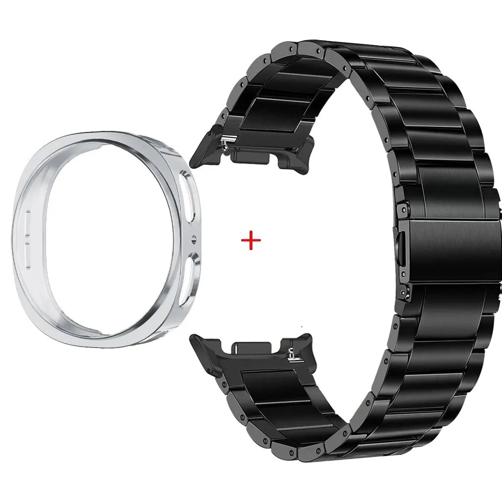 Luxury Stainless Steel Metal Strap with Full Coverage Case - Premium Bracelet Accessory