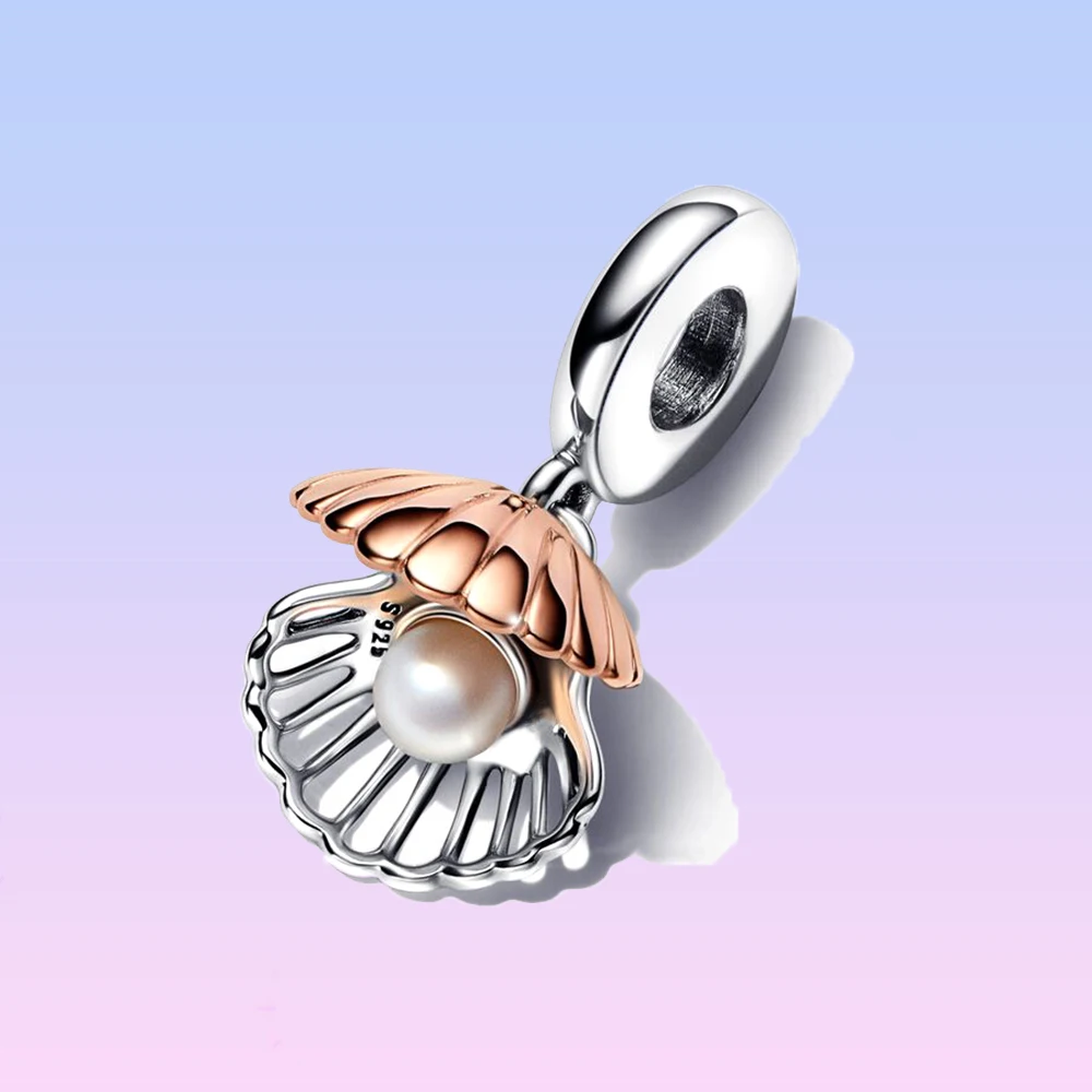 Ciondolo Conchiglia Con Perle Multicolore - Gioielli - Ciondoli - D - Foto 2