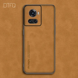 Leather Pattern Shockproof Case Cover - Sleek and Durable Protection for OnePlus 10R (Brown)