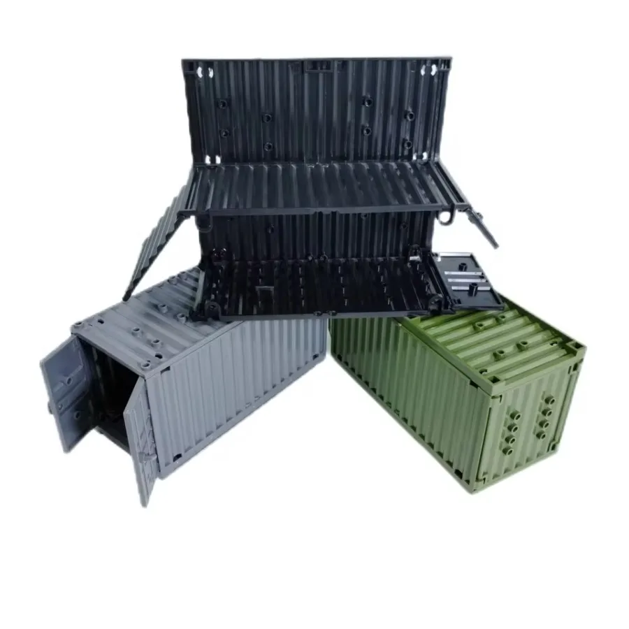 Military Container Model Model Building Blocks MOC Toys For Kids Transformable Technical Bricks Creative DIY Pretend Toys - 3