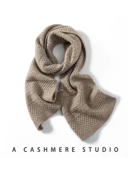 Uomo Inverno Lana Cashmere Sciarpa lavorata a maglia Ago grosso Texture Scaldacollo spesso Regalo di Natale Accessori unisex 170 * 25 Traf 1