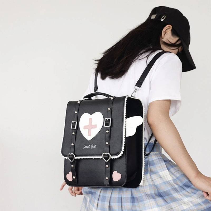 Women Backpack Japanese JK Multipurpose Handbags Shoulder Bags