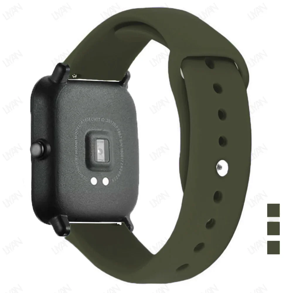 Enhanced Silicone Sport Strap - Versatile Watchband Bracelet, 20mm/22mm