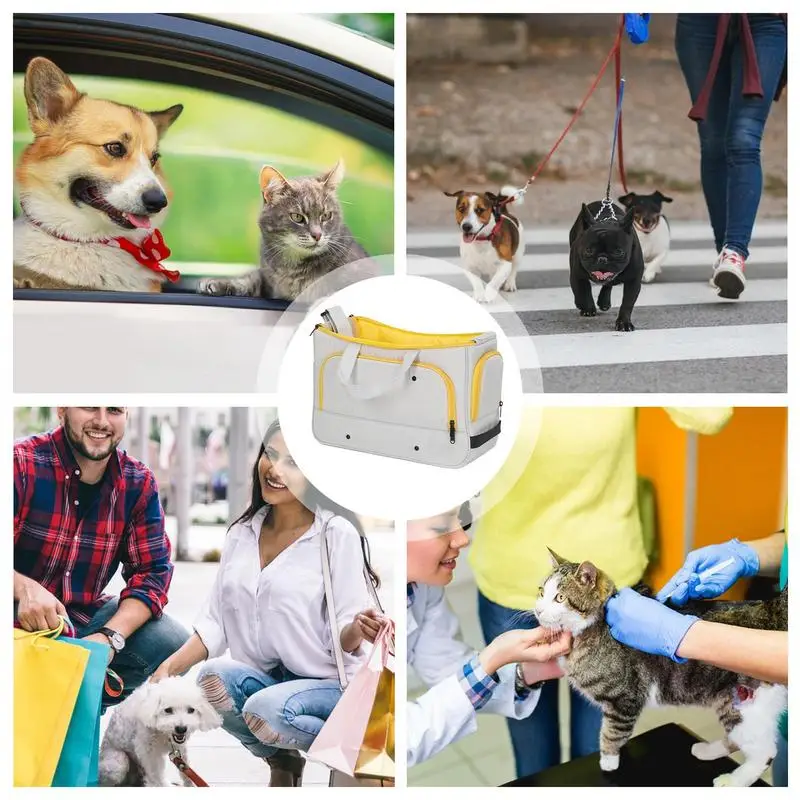 접이식 애완 동물 가방, 고양이 여행 배낭, 통기성 및 대용량 여행 고양이 캐리어 핸드백, 소형, 중형, 대형 고양이용