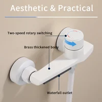 Bathroom Tub Faucet Single Handle Waterfall Spout Mixer Tap with Hand Shower Wall Mounted Bath Faucets Bathtub Tap 2