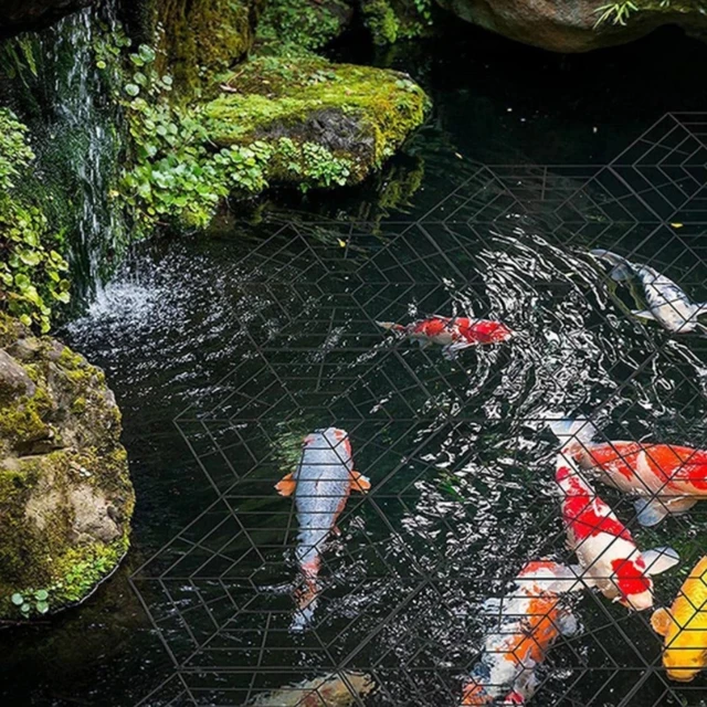 10 Darabos Műanyag Halhálózat Tó Őr Háló -Védelmező Hatszögletű Úszó Hal Csatok Borítója - Image 2