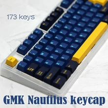 

173 Keys/Set GMK Nautilus Clone Cherry Profile DOUBLE SHOT Keycap For GMMK pro NJ68 RK61 Mechanical Gaming Keyboard