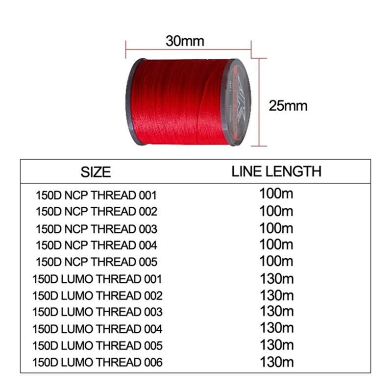 Fishing Rod Guide Binding Line 150D Winding Thread Wire Polyester