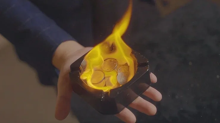 Inflamed  Trick by Bond Lee Fire Magic Trick Gimmicks Burning Ashtray Decks Magie Props Illusions Comedy Close up Magia Magician