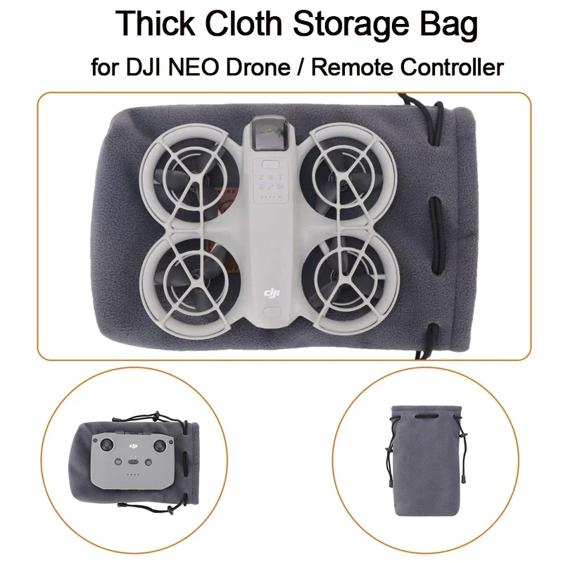 Thick Plush Storage Bag for DJI NEO Drone Portable Handbag Drone / Control Carrying Case Software Cloth Pouch Accessories