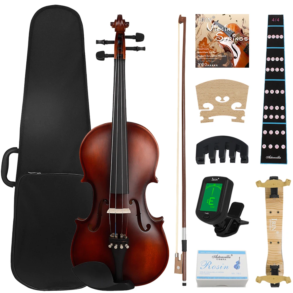 

Astonvilla AV-590 4/4 Violin Solid Wood Acoustic Violin Fiddle With Carrying Case Bow Necessary Violin Parts & Accessories