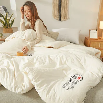 이불 A 등급 원면 엄마와 아기 두꺼운 용수철 가을 이불, 콩 섬유 이불 코어, 겨울 이불 선물 침구