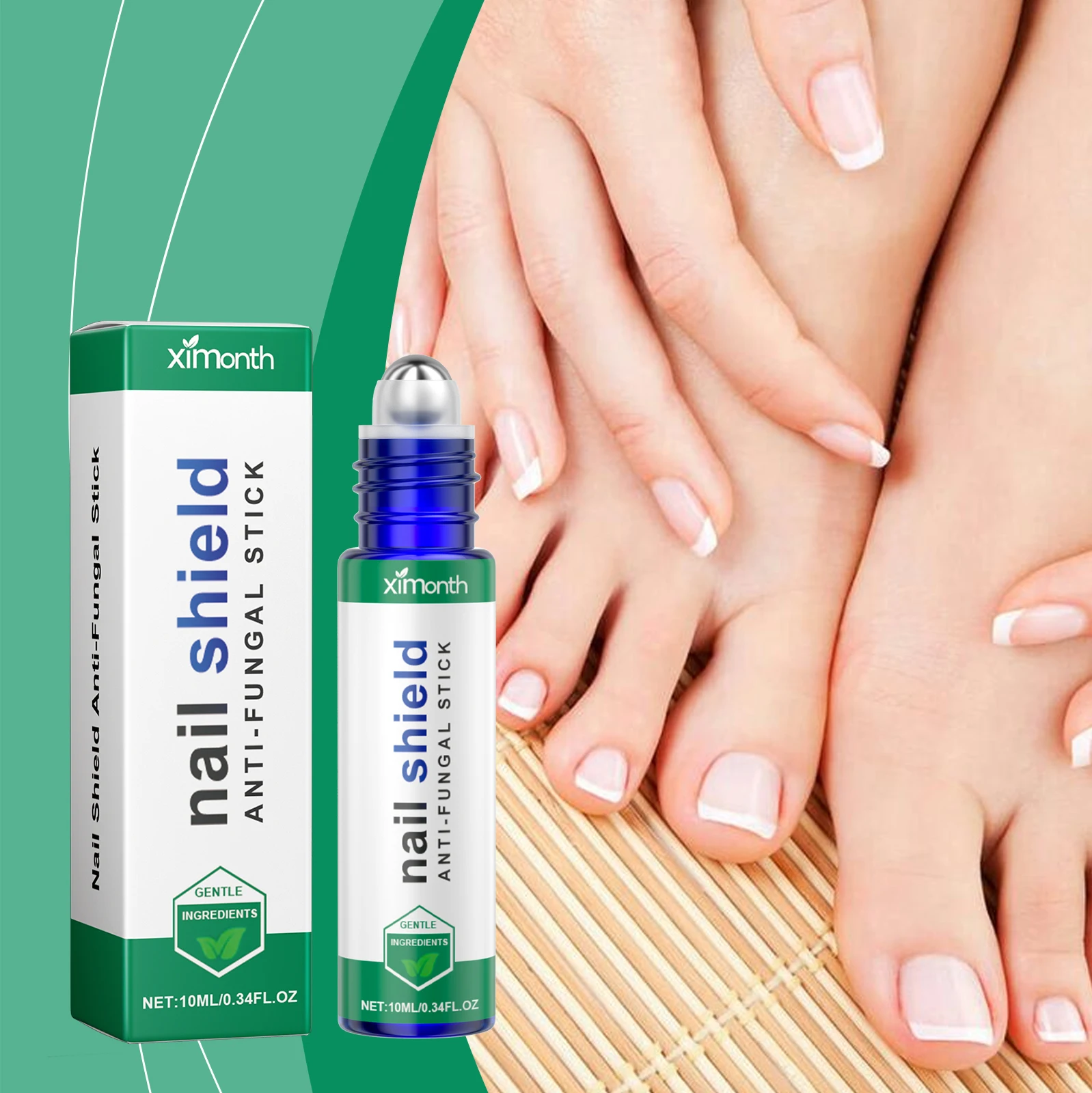 Nail care ball stick Daily cleansing hands and feet nails soft and moisturize nail surface gentle nourishing armor stick
