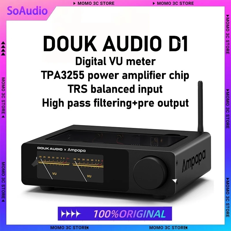 新品同様:Ampapa D1 Bluetoothデジタルアンプ Ampapa D1 HiFiステレオBluetooth 5.2アンプ 2.0チャンネルホーム