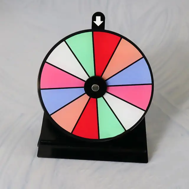 Roue De Prix Tournante De 15 Cm Avec Support - 8 Emplacements, Acrylique, Pour Fêtes Et Événements