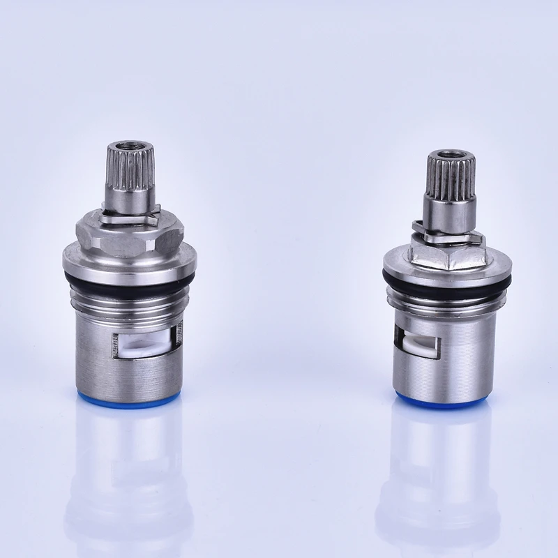 1/2" Replacement Brass Ceramic Disc Tap Valve Quarter Turn Cartridges Gland Insert 20 Teeth Bathroom Faucet Accessory