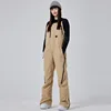 MUTUSNOW Winter Warm Waterproof Men And Women‘s Ski Strap Pants Breathable Snowboarding Trousers Male And Female Snow Overalls 3