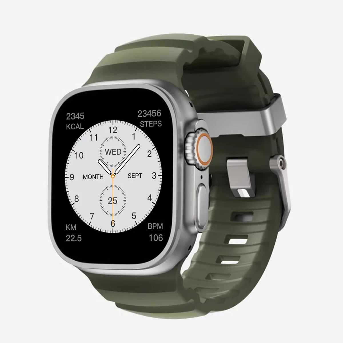 Sporty Titanium Silicone Bracelet Strap