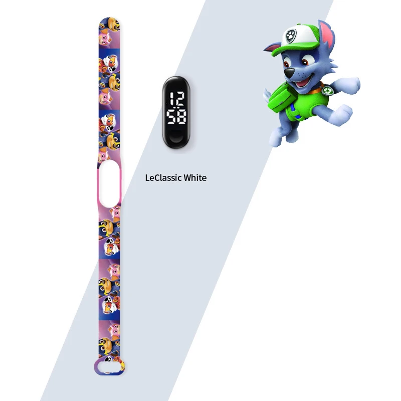 שעון Paw Patrol אנימה שעוני ילדים צ'ייס מרשל ראבל LED מגע אלקטרוני עמיד למים שעונים לילדים מתנות ליום ההולדת
