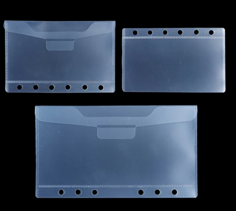PP Storage Bag for 6 Ring Notebook Divider Page Waterproof PVC Filing Bag storage bag