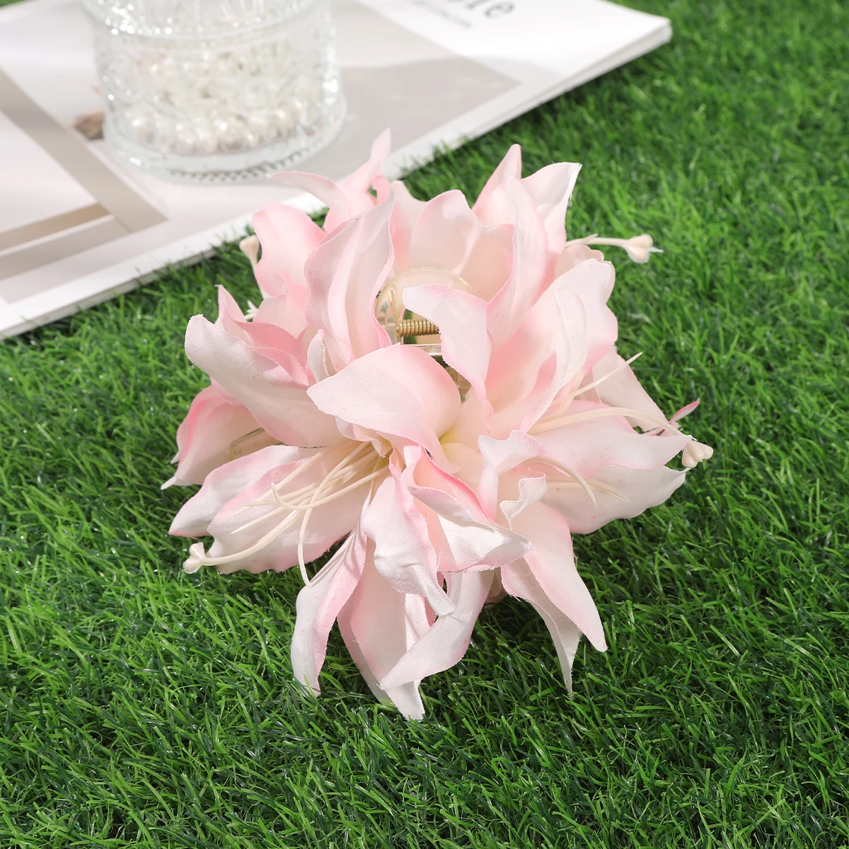 Awaytr Lilienblüten Haarklammer Mit Blättern Blumenschmuck_voghion.com
