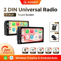 AINAVI 7 "2 DIN autoradio universelle écran tactile sans fil Carplay Android Auto Support SWC voiture multimédia BT 5.0 Linux Autoaudio 1