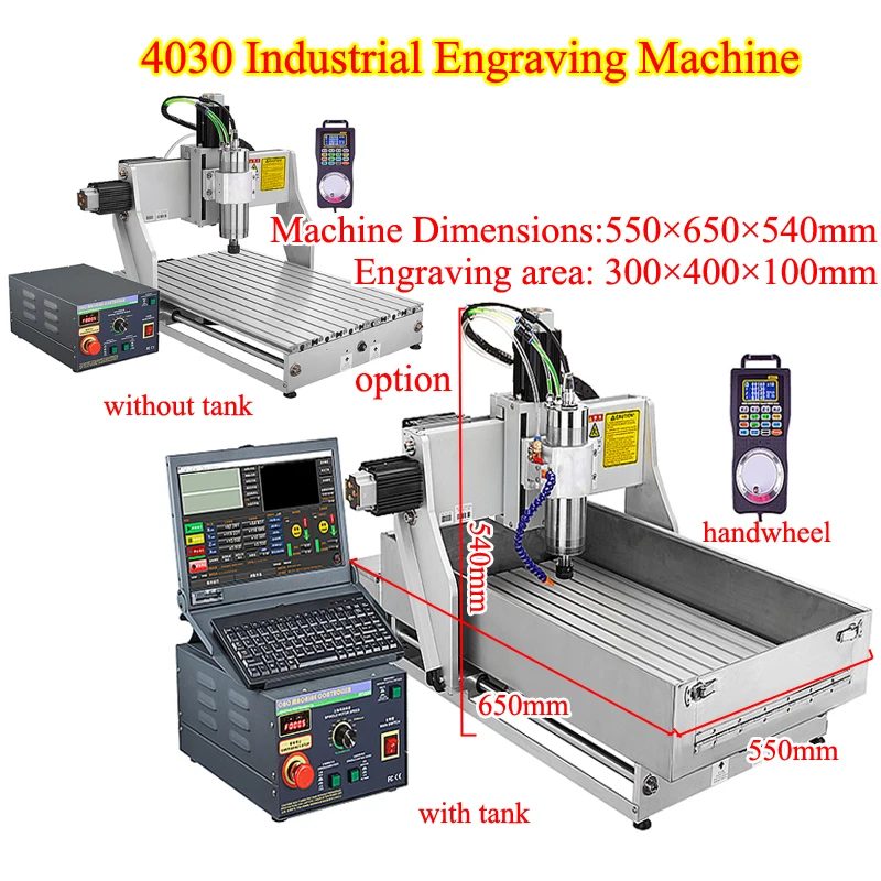 

LY CNC 4030 800W 1500W 2200W 3axis Engraving Machine Aluminum Router Milling Carving Engraver Woodworking Machine with Tank