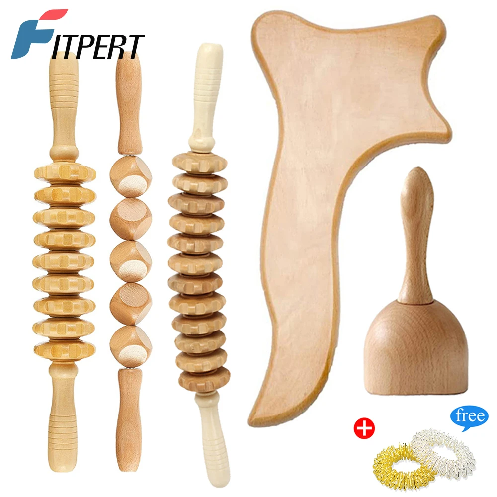 1 Set Wood Therapy Massage Tools Set Maderoterapia Kit Lymphatic