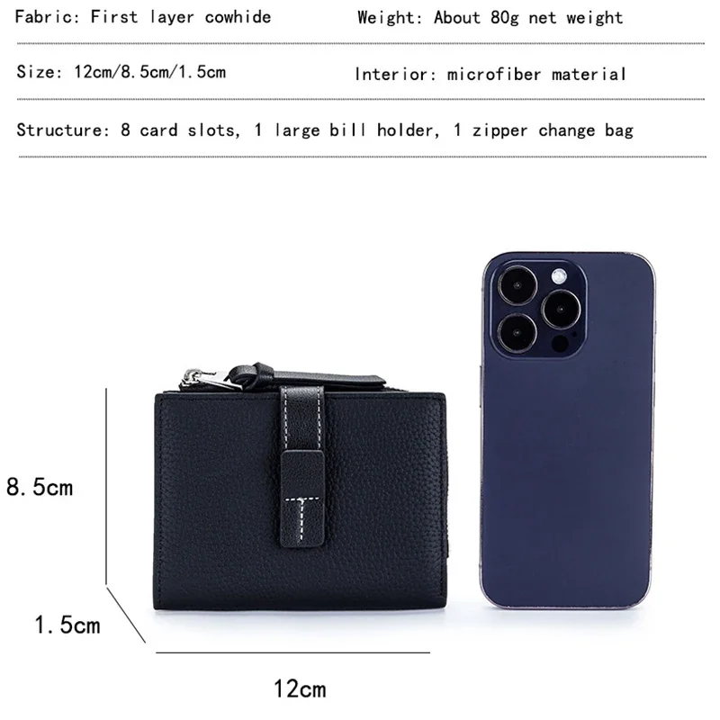 Women's Short Wallet Multi Purpose Zipper Folded Purses Coins Pouches Multi-card Position Card Organizer Wallet 2024 New Wallet