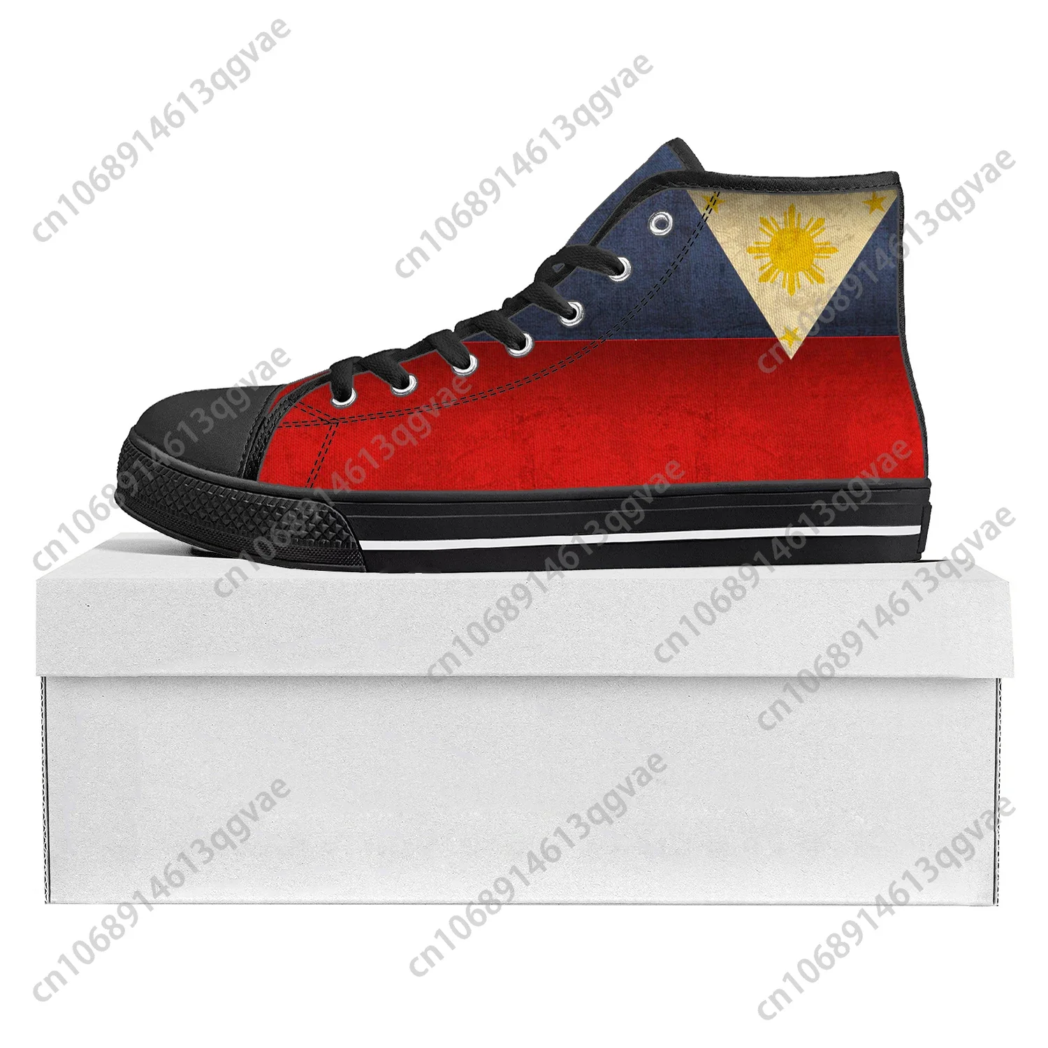 Philippine Flag High Top High Quality Sneakers Mens Womens Teenager Canvas Sneaker Philippines Casual Couple Shoes Custom Shoe