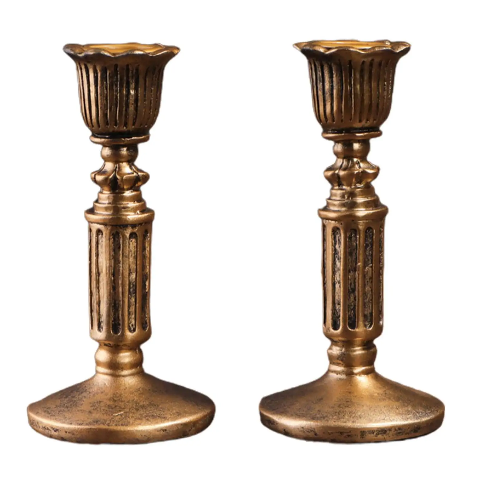 Antique Bronze Pillar Candle Holders Vintage Candle Sticks Holder Decor  Roman - AliExpress