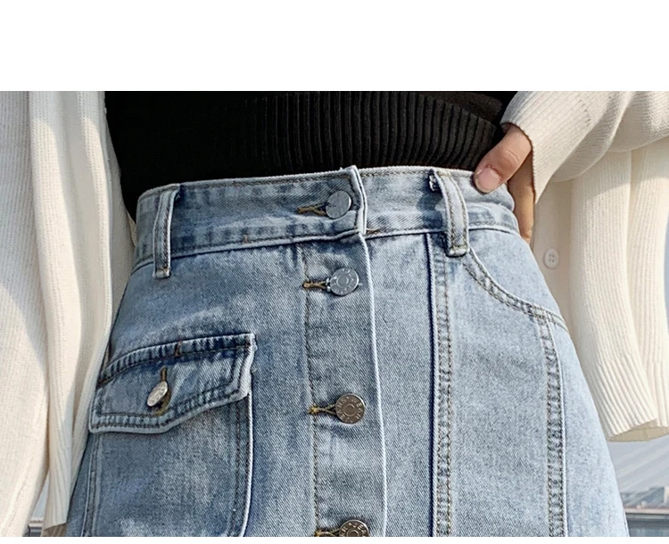 pink skirt Denim Skirt Mini Women Casual Single-Breasted High Waist Elegant Short Skirts Womens 2021 Summer Korean Fashion Clothing Faldas skater skirt